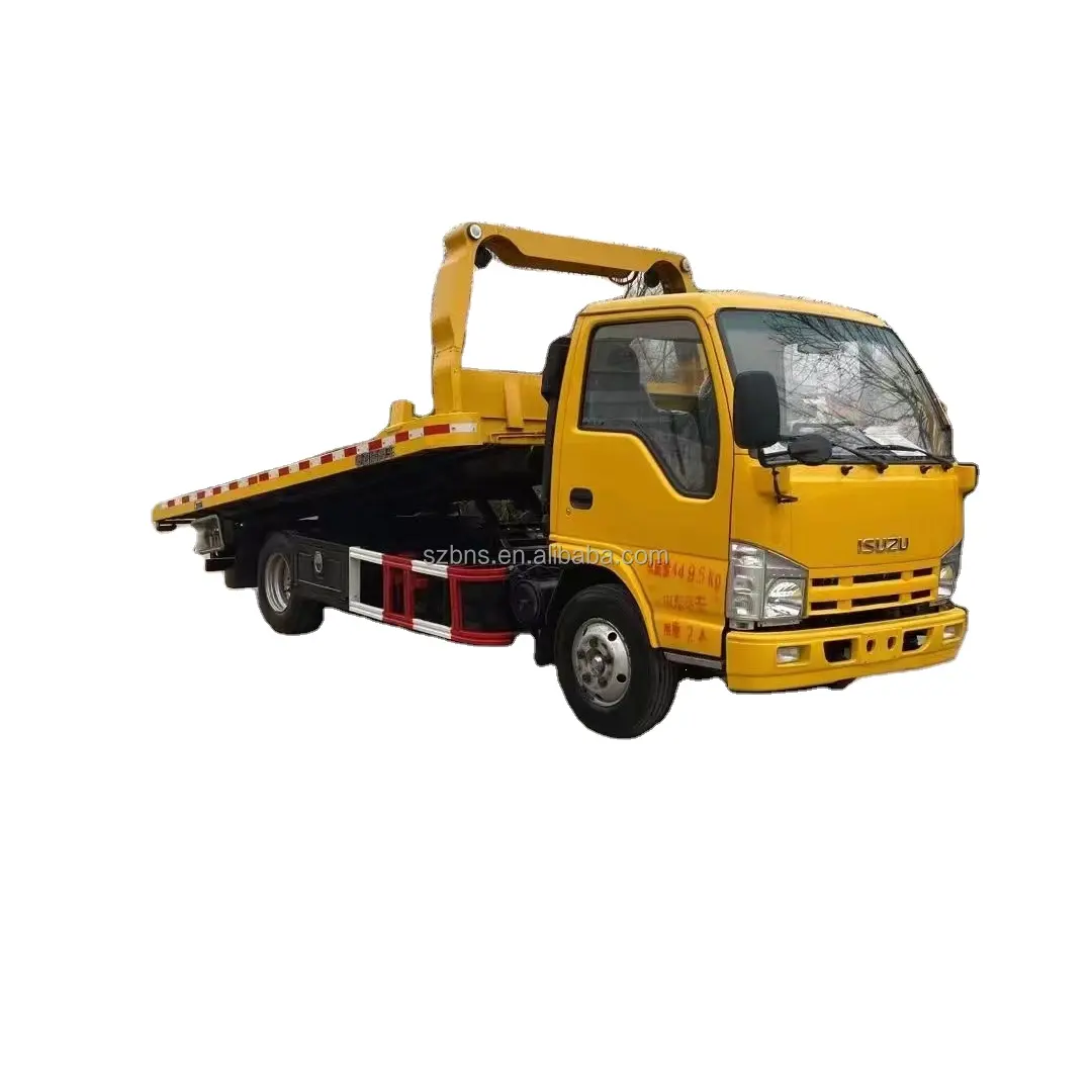 Isuzui 4HK1 Engine Small Yellow Road Rescue Tow Truck 3 Tons 120HP Euro 4 Emission Standards tow truck wrecker FOR sale