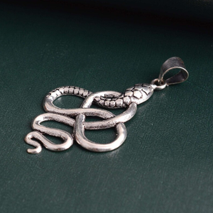 2026 Latest Design Gothic <b>Snake</b> Pendant Vintage Brass Pendant Women Silver Plated Gothic <b>Snake</b> Charm Wholesale/OEM/ODM - Product Image 5
