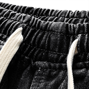 กางเกงยีนส์ขาสั้นผ้าฝ้าย GSM สูง ผ้าพรีเมียม พิมพ์ลายดิจิทัล แฟชั่นสไตล์คนเมือง กางเกงยีนส์ผ้าฝ้ายรักษ์โลก เนื้อผ้านุ่ม - Product Image 6