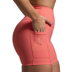 กางเกงขาสั้นสำหรับวิ่งเข้ารูปเอวสูงระบายอากาศได้ดีมีกระเป๋าสำหรับผู้หญิงฟิตเนสโยคะรัดรูปเป็นมิตรกับสิ่งแวดล้อม - Product Image 2