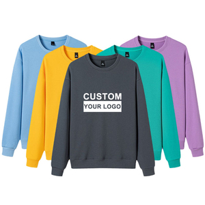 Vente chaude de haute qualité hommes surdimensionné sweat à col rond couleur unie tissu tricoté Style décontracté pour l'hiver - Product Image 1