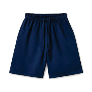 Pantalones cortos deportivos azul marino para hombre, ligeros, transpirables, con cintura elástica, cómodos para entrenamiento, pantalones cortos para correr. - Product Image 1