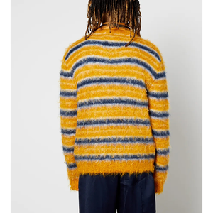 Logo personnalisé Pull en mohair doux de haute qualité pour hommes, vêtements de mode, pull respirant nouveau style de pull à col rond pour l'hiver - Product Image 3