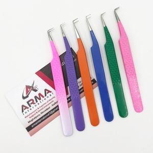 Pince à épiler d'extension de cils en acier inoxydable durable de haute qualité pour faire d'excellents ventilateurs pince à épiler faux cils marque privée - Product Image 5