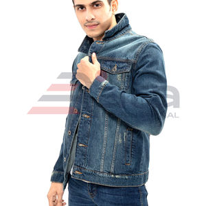 Veste en jean professionnelle de qualité supérieure, confortable, imperméable et respirante, avec col montant en toile, idéale pour l'hiver - Product Image 3