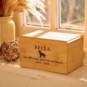 Wooden Pet Cremation Urn <b>Box</b> | Smooth Finish | OEM Wholesale Supplier - Product Image 1