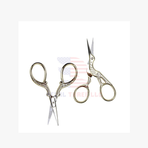 Embroidery Scissors Sharp-Stork Scissors Sewing Crafting Art Work <strong>Threading</strong> Needle work Small Shears 2 Pcs Nose <strong>Eyebrow</strong> Trimming - Product Image 4