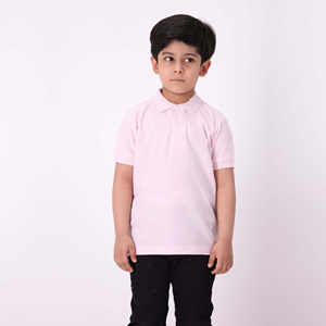 Summer Season 100% Combed Cotton Pique 220 Gsm Custom Embroidered Logo Short Sleeves Baby <b>Pink</b> Kids <b>Polo</b> <b>Shirt</b> - Product Image 1