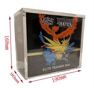 กล่องอะคริลิคใส่การ์ดโปเกมอน 151 (ฝาขนาดใหญ่) สำหรับบรรจุภัณฑ์แบบกล่องกระดาษ รุ่นคลาสสิกหรูหรา ราคาโรงงาน ปี 2025 รับทำโลโก้ตามสั่ง - Product Image 4