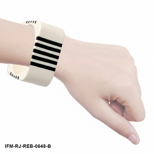 Bracelet en résine carré épais, bracelet en résine rayé noir et blanc, bijoux géométriques minimalistes pour femmes, bracelet moderne tendance - Product Image 6