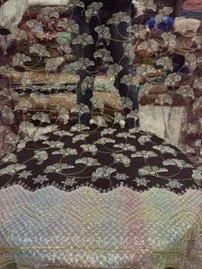 Tissu en filet importé de qualité supérieure avec perles de travail manuel pour les saris de mariée Lehengas et les robes de soirée disponibles dans des couleurs élégantes - Product Image 4