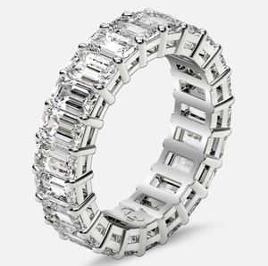 แหวนแต่งงานหรูหราแบบ Eternity ประดับเพชรทรงบาแก็ตต์  ทองคำขาว/เหลือง 10K 14K 18K แท้  ได้รับการรับรอง  เพชร VS1  ผลิตในห้องปฏิบัติการ - Product Image 2