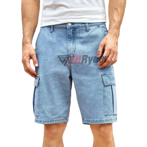 Pantalones cortos de mezclilla personalizados de verano para hombre, diseño informal ecológico, tallas grandes de alta calidad, tarifa al por mayor con precio barato - Product Image 1