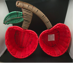 ตะกร้าหวายลายเชอร์รี่ป๊อปถาดเก็บลูกกวาดสำหรับเด็กอุปกรณ์จัดระเบียบตกแต่งสำหรับเด็ก-Sisu - Product Image 1