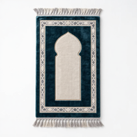 Wholesale Modern Velvet Embroidered Prayer Rug Mat OEM ODM-Premium Muslim Islamic Carpet Gift Set Tassel Eco-Friendly Handmade