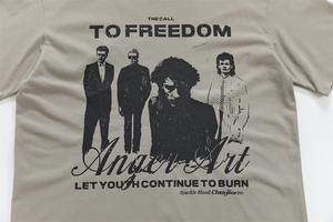 T-shirt vintage lavé à l'acide avec logo personnalisé T-shirt surdimensionné vierge épais 100% coton T-shirt pour hommes lourds - Product Image 3