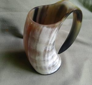 Tazas de Cuerno Hechas a Mano, 600 ml, Ecológicas, Aptas para Lavavajillas y Microondas, Diseño Sólido Natural para Café, Té, Cerveza, Hogar - Product Image 1