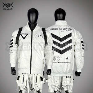 2025 New Wholesale Custom Men's <b>Techwear</b> Bomber <b>Jacket</b> 100% Polyester Durable & Stylish Cyberpunk <b>Jacket</b> - Product Image 1