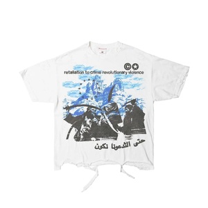 เสื้อทีเชิ้ตชายหญิงผ้าคอตต้อนลำลองเสื้อถักนิตติ้งแบบวินเทจ - Product Image 5