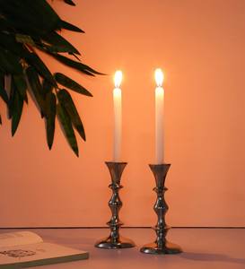 Pilar de aluminio niquelado Soporte de vela niquelado Portavelas independiente de alta calidad para decoración de fiestas de eventos - Product Image 2