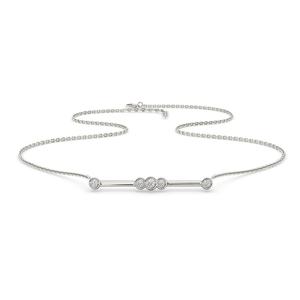 Collar con colgante de diamante cultivado en laboratorio de corte redondo de 0,12 quilates, joyería de oro o plata, regalo para su joyería de diamante cultivado en laboratorio - Product Image 3