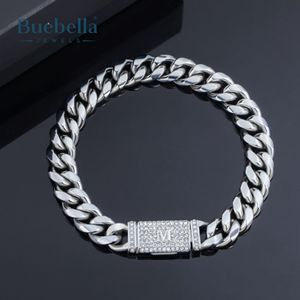 10mm Moissanite Diamond Iced Out clasp 925 Sterling <b>Silver</b> Miami Cuban Bracelet <b>For</b> <b>Men</b> Hip Hop jewelry - Product Image 3