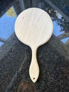 Espejo de mano hecho a mano de madera de acacia con mango espejo de tocador y aseo de madera natural para cuidado personal, uso decorativo - Product Image 2