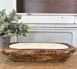 Bol à pâte en bois rustique bol à pâte à bougie en bois de qualité supérieure bols à pâte romantiques de luxe en gros - Product Image 1