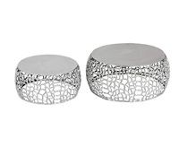 Table basse en métal au design unique, moderne et écologique, de luxe, classique, faite à la main, pour hôtel, restaurant, décoration, mobilier d'intérieur en aluminium