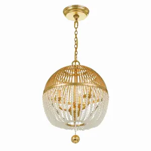 Lustre Meilleure vente abat-jour boule de verre suspension salon boule verre fer suspension lampe nouvelle dernière lumière de luxe - Product Image 4