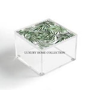 Caja dulce hecha a mano elegante con base acrílica de metal para embalaje elegante, dulces de regalo, chocolates, regalos de devolución de boda Premium - Product Image 1