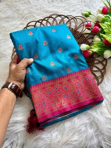 2025 giới thiệu thiết kế hit của chúng tôi mô hình tuyệt đẹp Shades tuyệt đẹp paithani sarees cho lên đến lễ hội mặc từ maharashtra - Product Image 4