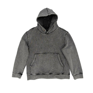 Fabricant d'usine taille adulte lâche hommes sweats à capuche thermiques vêtements d'extérieur mode hiver décontracté respirant lavage à l'acide sweats à capuche - Product Image 1