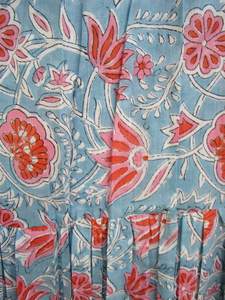 V-neck Short Sleeves Loose Fitting Tie Dye Kaftan Gypsy Rayon Fabric Clothing Woman Natural Adults <b>Cocktail</b> <b>Dresses</b> Modest <b>Dress</b> - Product Image 2