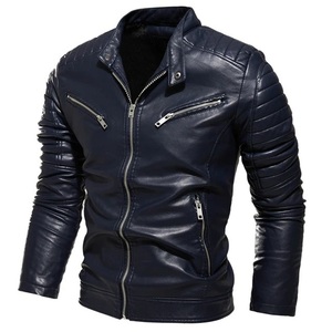 Chaqueta de Cuero Genuino Color Marrón Liso con Bolsillo con Cremallera y Capucha, Chaqueta de Motociclista, Impermeable, Chaqueta de Moda Personalizable para Hombre - Product Image 3