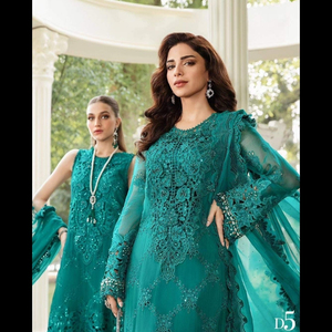 มาเรียบีคอลเล็คชั่นทางการเดรสผ้าชีฟองปักลายขนาดใหญ่3ชิ้นจาก ssumaira Collection มีจำนวนจำกัด - Product Image 3