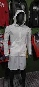 Suministro de fábrica de alta calidad transpirable de secado rápido 100% algodón ropa deportiva chándal cremallera Sudadera con capucha con pantalones cortos para la temporada de invierno - Product Image 6