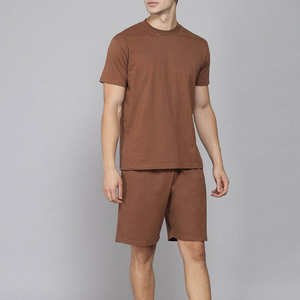 Wholesale Summer <b>Men</b> Set <b>Shorts</b> Cotton Fleece <b>Sweat</b> <b>Short</b> Sets 2025 Custom <b>Shorts</b> and t Shirt Set <b>for</b> <b>Men</b> - Product Image 4
