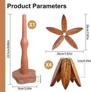 Sous-verres en noyer sous-verres de bureau en bois non finis directs d'usine avec support tapis de Table en bois sur mesure de l'Inde - Product Image 3