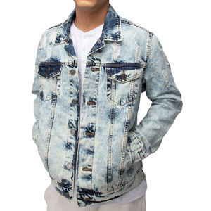Veste en jean pour homme, style camionneur, boutonnée classique, vêtement décontracté, coupe ajustée, streetwear - Product Image 5