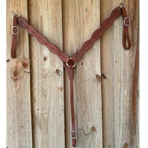 Juego de arreos de cuero vacuno suave, hecho a mano, estilo occidental, color verde, con brida, riendas y pechera completas para mayor comodidad al montar. - Product Image 1