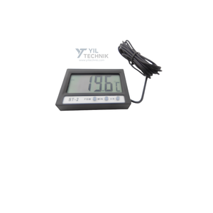 ST-2 Dual Sensor <b>Digital</b> <b>Thermometer</b> Indoor Outdoor Temperature LCD Display Clock Panel Gauge - Product Image 1