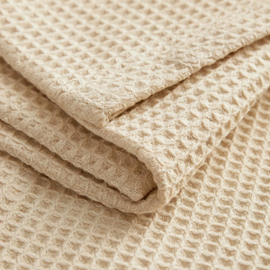 Bata de Baño Unisex de Algodón 100% con Tejido Interlock Piqué y Waffle, para Hotel y Spa, con Logotipo Personalizado, Proveedor OEM, Hecho en Turquía - Color Marfil - Product Image 4
