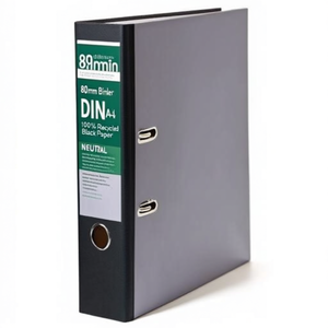80mm Binder for DIN <b>A4</b> 100% Recycled Black Paper NEUTRAL GOODS File <b>Folder</b> - Product Image 2