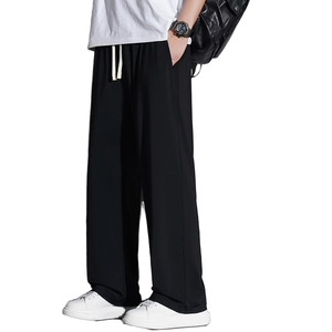 Nouveaux pantalons fins à jambes droites pour hommes, été, frais, séchage rapide, amples et drapés, pantalons décontractés - Product Image 3