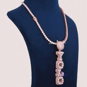 Nueva llegada Iced Out Diamond 4 MM Cadena DE TENIS 14KT Oro Rosa sólido Lab Grown Diamond IGI Certified - Product Image 2