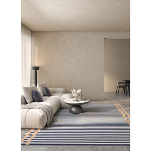 Alfombras de Lana Tejidas Planas Azules Alhambra con Patrón de Rayas para Uso Doméstico-ADWL-13291 - Product Image 6