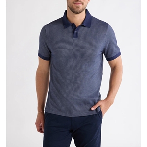 Premium Blue Print Antiarrugas para camisa Mezcla de algodón suave Estilo de manga de ajuste regular Otro para negocios Casual y salidas de verano - Product Image 1