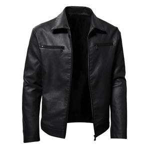 Veste en cuir grande taille de haute qualité pour hommes, vêtements d'extérieur coupe-vent, fermeture à glissière, vêtements de course automobile respirants - Product Image 1