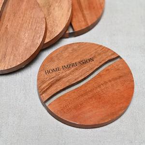 Ensemble de 4 sous-verres décoratifs pour table d'événement de mariage, résistant à la chaleur, ustensiles de cuisine écologiques de luxe en marbre - Product Image 4